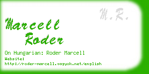 marcell roder business card